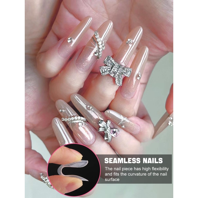 EBANKU Dual Nail Forms for Poly Extension Gel, 96 PCS