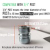 12 Piece Small Threaded Pole Connectors Compatible with Little 3/4"