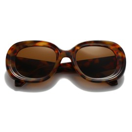 YAMEIZE Retro Round Sunglasses for Women Men-Vintage Trendy Oversized Sunglasses Oval Classic Fashion UV400 Protection