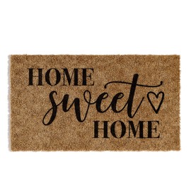 Barnyard Designs 'Home Sweet Home' Doormat Welcome Mat for Outdoors, Large Front Door Entrance Mat, 30x17, Brown