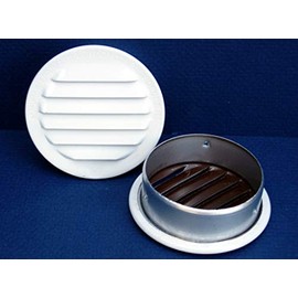 2.5" Round Aluminum Vent - No Screen - White - Pkg of 4