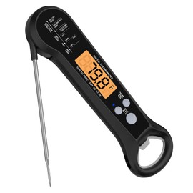 Instant Read Meat Thermometers, Digital Meat Thermometer with Foldable Long Probe and Backlight for Home,BBQ,Cooking