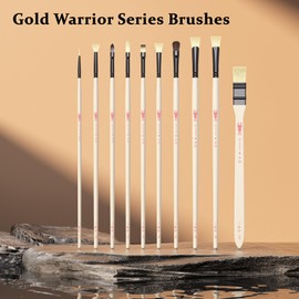 Nylon Paint Brushes Set of 10 Brushes, Watercolor Brushes, Paints, Flat Brushes, Round Brushes, Face Brushes, Acrylic Paints, Watercolor, Oil Paints, Paint Brushes, Gouache Painting, Multi-Purpose,