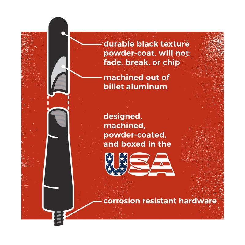 CravenSpeed Stubby Antenna Compatible with Chevy Avalanche 2007-2013 | 3.2