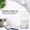 Jetec Crushed Diamond Home Decoration Glass Coaster Set of 6