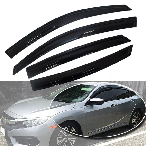 Unbranded Window Visor Rain Guard Vent Shade Shatterproof For 2016-2021