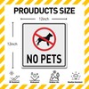 BTHUKO No Pets Allowed Aluminum Metal Sign, No Dogs, Cats,
