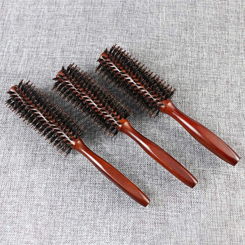 Frcolor Roll Brush Pig Hair Brush Roll Anti-Static Pig Hair