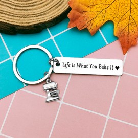Heigebi Baker Gift Keychain Baking Lover Gift Christmas Baker Gift Pastry Chef Gifts for Women Keychain Jewelry Culinary Student Gifts Culinary School Graduation Gift Thanksgiving Day Present