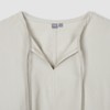 JAJU [JAJU] Women's Loose Fit Shirred Sleeve Blouse_Khaki Gray