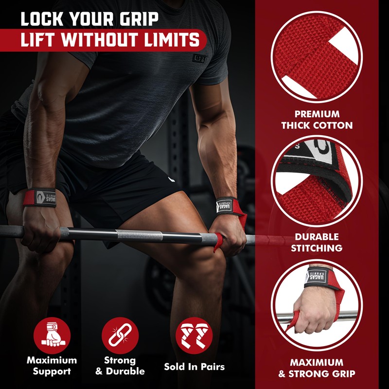 Weight Lifting Straps with Wrist Support – Non Slip Gym