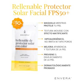 Rellenable De Protector Solar Facial Con Color Medium