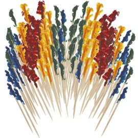 Frill Picks Box - 2.5" (100 Count) - Colorful Party Cocktail Skewers, Ideal for Appetizers