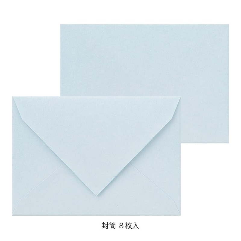 Midori 86932006 Letter Set, Flower Washi, Paper Case, Blue