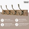 Keypak Rustic Wall-Mounted Coat 4 Hook Rail, 46 cm, Handcrafted