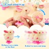 12 Pcs Easter Eggs Jumping Bunny Wind Up Toys Kids