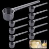 VEPEPE 10 PCS Transparent Measuring Scoop with Scale 2g-5g, Long