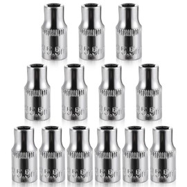 [13pcs] Durable 5.5mm Socket, 1/4 socket set,Shallow Socket 1/4 Inch Drive 5.5mm 6 Point, CORROSION RESISTANCE