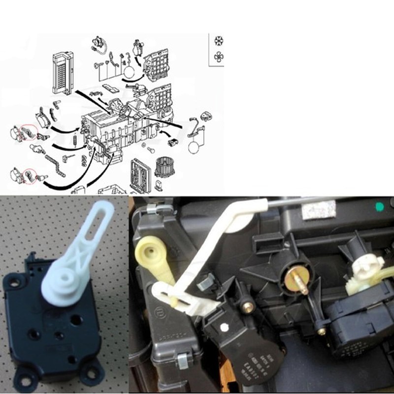 Air Conditioner Stepper Motor Arm HVAC Control Lever Kit for