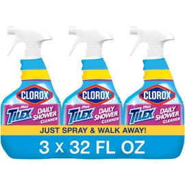 Clorox Plus Tilex Daily Shower Cleaner, 32 Fluid Ounce Spray Bottle, Pack of 3