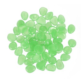 PATIKIL Glowing Stones, 100 Pcs Glow in the Dark Rocks for Indoor Outdoor Fish Tank Decorations Garden Yard Landscaping Gifts for Friends, Green