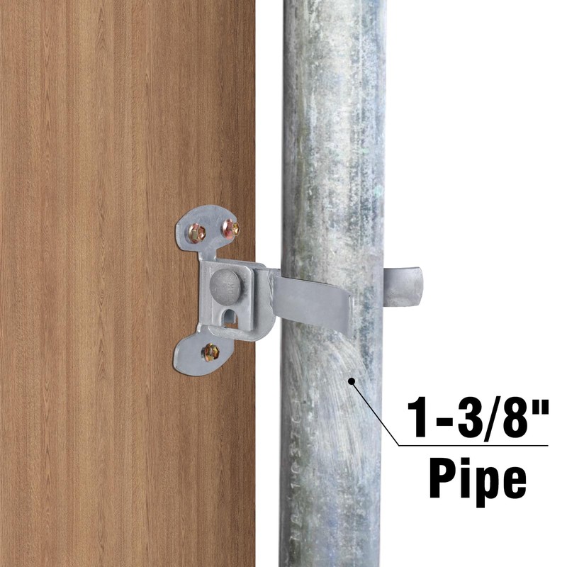 Chain Link Fence Gate Latch with Screws, 1-3/8" Wall Mount