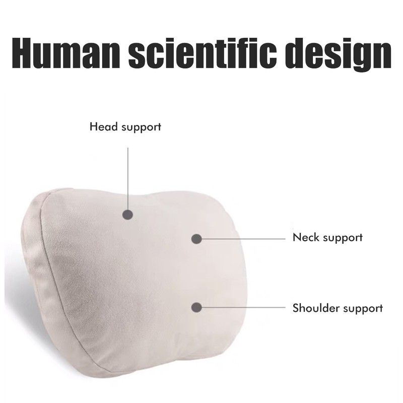 Car Neck Pillow Car Suede Headrest Cushion Support Pillow Compatible