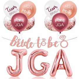 Jga Decorative Women, Rose Gold Bride to Be Decoration Jga Set with Jga Balloons and Bride to Be Garland, Bachelorette Party, Women Decoration, Jga Balloons for Engagement, Bachelorette, Anniversary