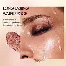 Bluemega Barra Sombra Ojos Brillante Purpurina, Lápiz Crema, E                                                                                        