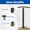 Muzata Black Corner Cable Railing Post 42 Inch 42"x2"x2" T-drilled