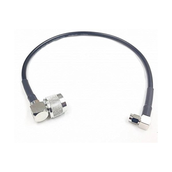 15 Foot SMA Right Angle to N Right Angle Times Microwave LMR240 Ultraflex Antenna 50 Ohm Cable Assembled by Custom Cable Connection