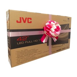 Hampabox BIG GIFT BOW (25cm diameter) + 6 METRES of PINK RIBBON for Cars, Bikes, Prams, Baby Showers, Big Birthday PINK CREAM CERISE