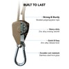 Keovoker 2Pack Ratchet Tie Down Straps, 16Ft 3/8" Adjustable Rope