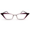 Clear Purple Funky Cat Eye Reading Glasses for Women with