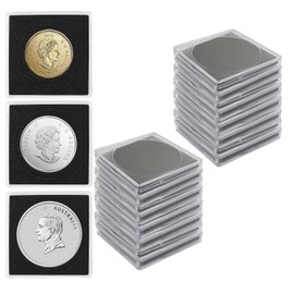 Waziaqoc 20 Pack Coin Snap Holders, 5 Sizes (20/25/30/35/40mm)