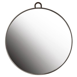 Kosmetex Friseur-Spiegel, Salon Handspiegel m. Öse, rund Ø 29 cm… (Schwarz)