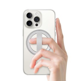 EWA MagOne 2nd Gen Phone Grip Stand with Replaceable Silicone Finger Strap, Removable Magnetic Ring Holder Kickstand Loop, Accessories for 15, 14, 13 Pro/Max/Plus