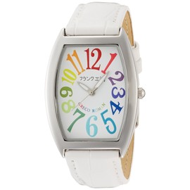 Frank Miura FM00K-CRW 00K-CRW Watch No. 0 Greco Roman Style 400 Unbeaten Commemorative Model Leather Strap Colorful White, white, watch