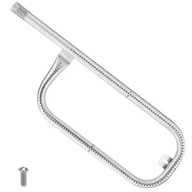 Uniflasy 60040 17 Inch Grill Burner Tube for Weber Q1200 Q1000 Q100 Q120 304 Stainless Steel Baby Q 386001 386002 516002, 516001, 50060001, 51060001 Gas Grills, for Weber Q Grill Parts 69957/41657
