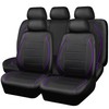 CAR PASS Piping PU Leather Car Seat Cover,Inside Zipper Design