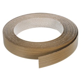 uxcell Edge Banding, 1 1/8 Inch x 24.61ft Pre-Glued Wood Veneer Edging Iron-on Flexible Edge Banding for Cabinet Repair Furniture Restoration, Brown Walnut