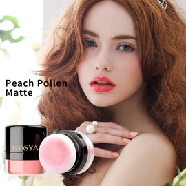 Polvo de rubor Maquillaje Suave Setas Rubor Duradero y duradero Polvo de maquillaje Resaltado - mate (Polvo de melocotón)
