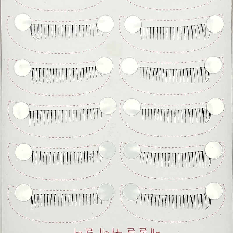 Lower Eyelashes, 10 Pairs of Eyelashes, Popular, Transparent Axis, Lower