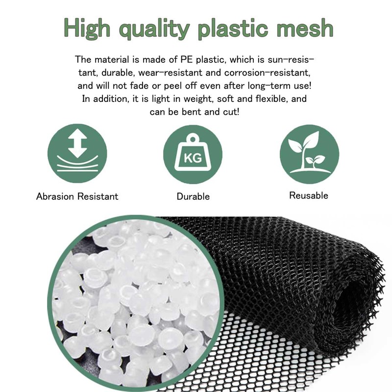 YAMTEN Plastic Mesh Fence Roll 15.7" x32.9', Heavy Duty Chicken