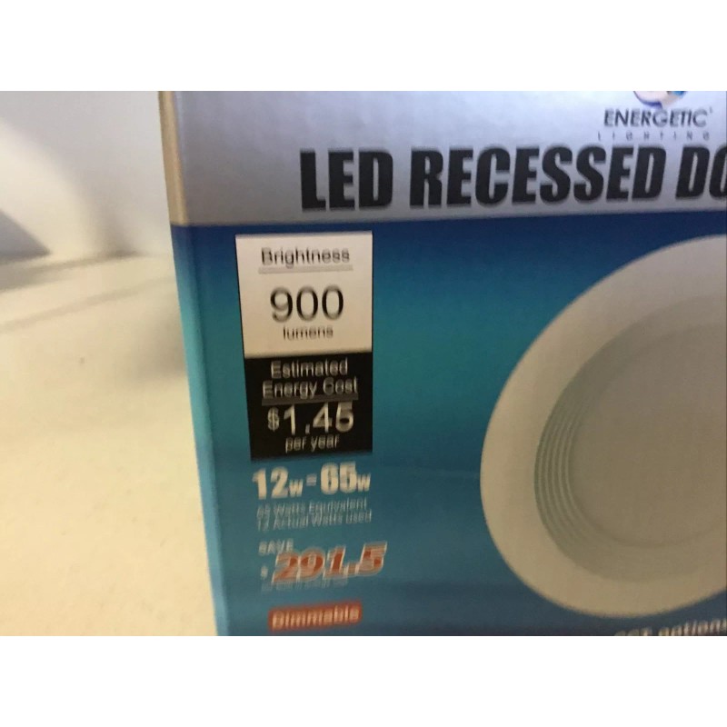 ENERGETIC 4” LED Recessed Downlight 900 Lumens 12W Model E3DL12P4-92765