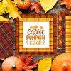 24 Sheets Autumn Plaid Pattern Pad 11.8'' x 11.8'' Thanksgiving
