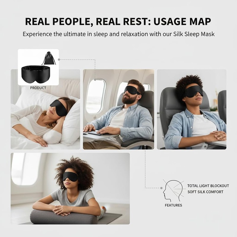 Eye Mask for Sleeping - Sleep Mask with Warm and