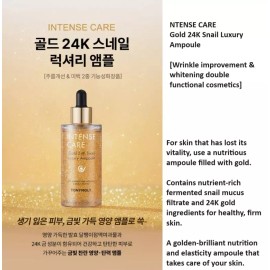 Ampolla de lujo Tonymoly Intense Care Gold 24K caracol 100 ml antiarrugas vendedor de EE. UU.