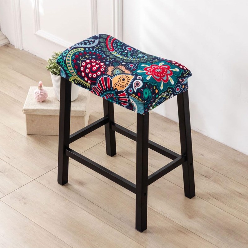 Bifaunvogel Bar Stool Cover Rectangle Set of 4 Printed Stretch