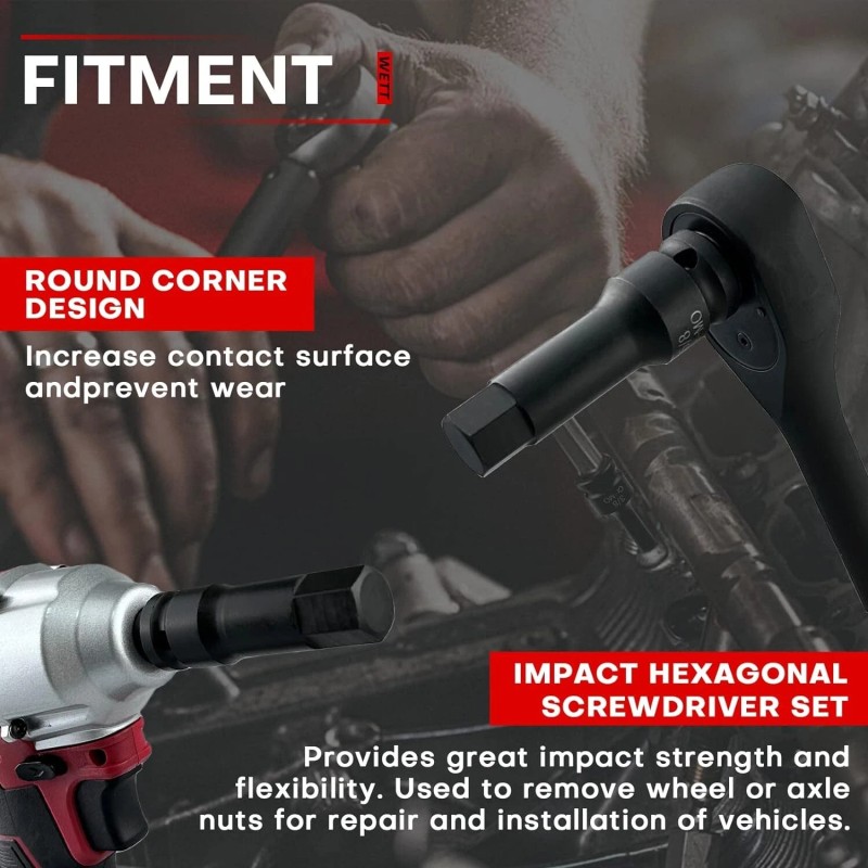 MIXPOWER 1/2 Drive Master Impact Hex Bit Set 20 Piece